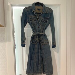 GAP Vintage Denim Midi Wrap Dress - Blue